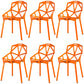 Contemporary Kitchen Plastic Armless Dining chair Cross Back Side Chair for Home Use Orange 6 Piece Set Clearhalo ' kitchen&dining_furn' 'Dining Chairs' 'Dining Tables & Seating' 'dining_chair' 'furn' 'furn_dining_chair' 'Furniture' 'furniture_dining_chair' 'Kitchen & Dining Furniture' 'kitchen' 3564330