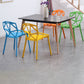 Contemporary Kitchen Plastic Armless Dining chair Cross Back Side Chair for Home Use Clearhalo ' kitchen&dining_furn' 'Dining Chairs' 'Dining Tables & Seating' 'dining_chair' 'furn' 'furn_dining_chair' 'Furniture' 'furniture_dining_chair' 'Kitchen & Dining Furniture' 'kitchen' 3564333