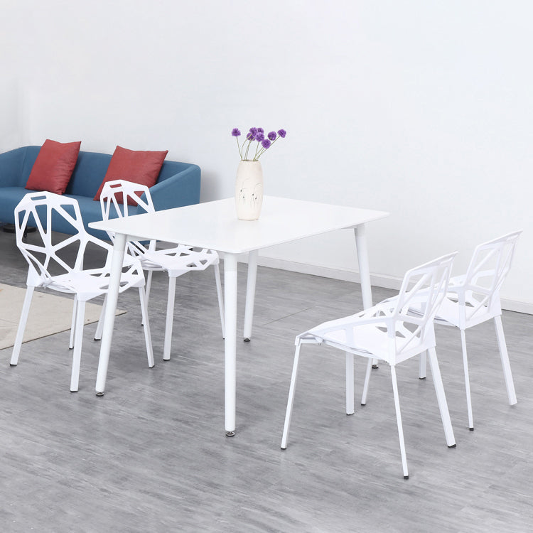 Contemporary Kitchen Plastic Armless Dining chair Cross Back Side Chair for Home Use Clearhalo ' kitchen&dining_furn' 'Dining Chairs' 'Dining Tables & Seating' 'dining_chair' 'furn' 'furn_dining_chair' 'Furniture' 'furniture_dining_chair' 'Kitchen & Dining Furniture' 'kitchen' 3564339