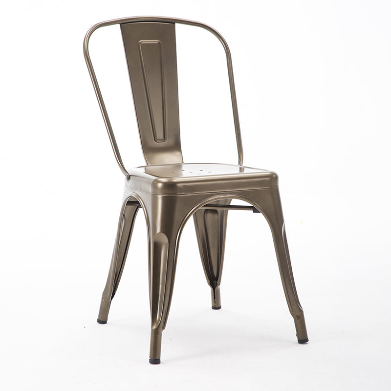 Industrial Dining Chair Slat Back Chair with 4 Metal Legs for Home Use Clearhalo ' kitchen&dining_furn' 'Dining Chairs' 'Dining Tables & Seating' 'dining_chair' 'furn' 'furn_dining_chair' 'Furniture' 'furniture_dining_chair' 'Kitchen & Dining Furniture' 'kitchen' 3564354