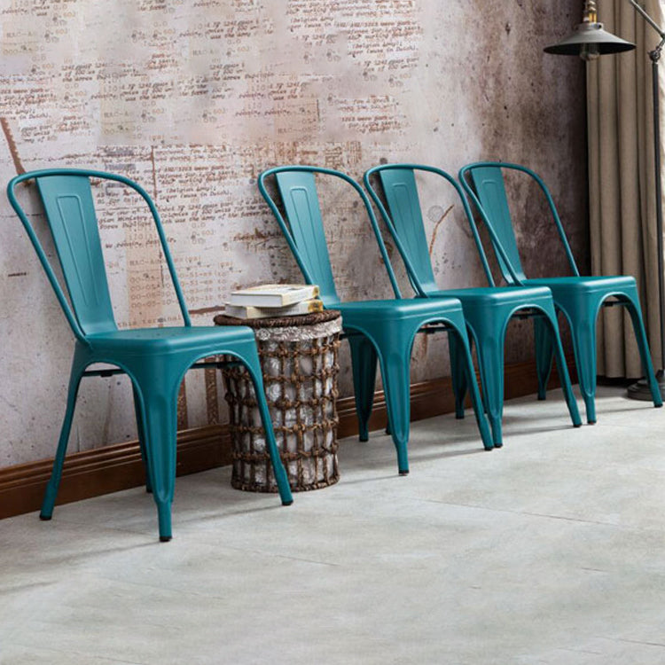 Industrial Dining Chair Slat Back Chair with 4 Metal Legs for Home Use Clearhalo ' kitchen&dining_furn' 'Dining Chairs' 'Dining Tables & Seating' 'dining_chair' 'furn' 'furn_dining_chair' 'Furniture' 'furniture_dining_chair' 'Kitchen & Dining Furniture' 'kitchen' 3564371