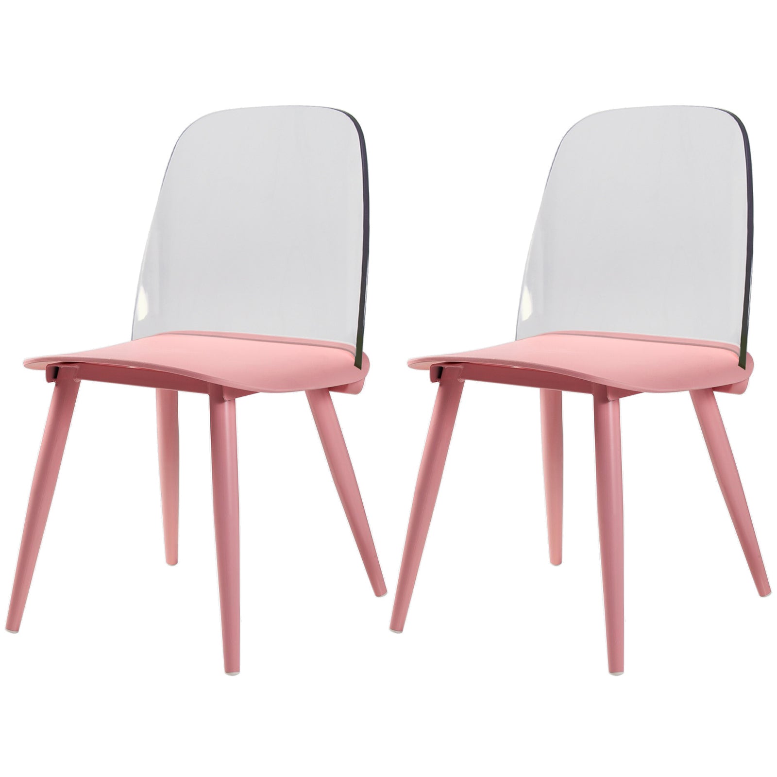 Modern Style Home Upholstered Side Chair Multicolor Side Dining Chairs Pink 2 Piece Set Clearhalo ' kitchen&dining_furn' 'Dining Chairs' 'Dining Tables & Seating' 'dining_chair' 'furn' 'furn_dining_chair' 'Furniture' 'furniture_dining_chair' 'Kitchen & Dining Furniture' 'kitchen' 3564385