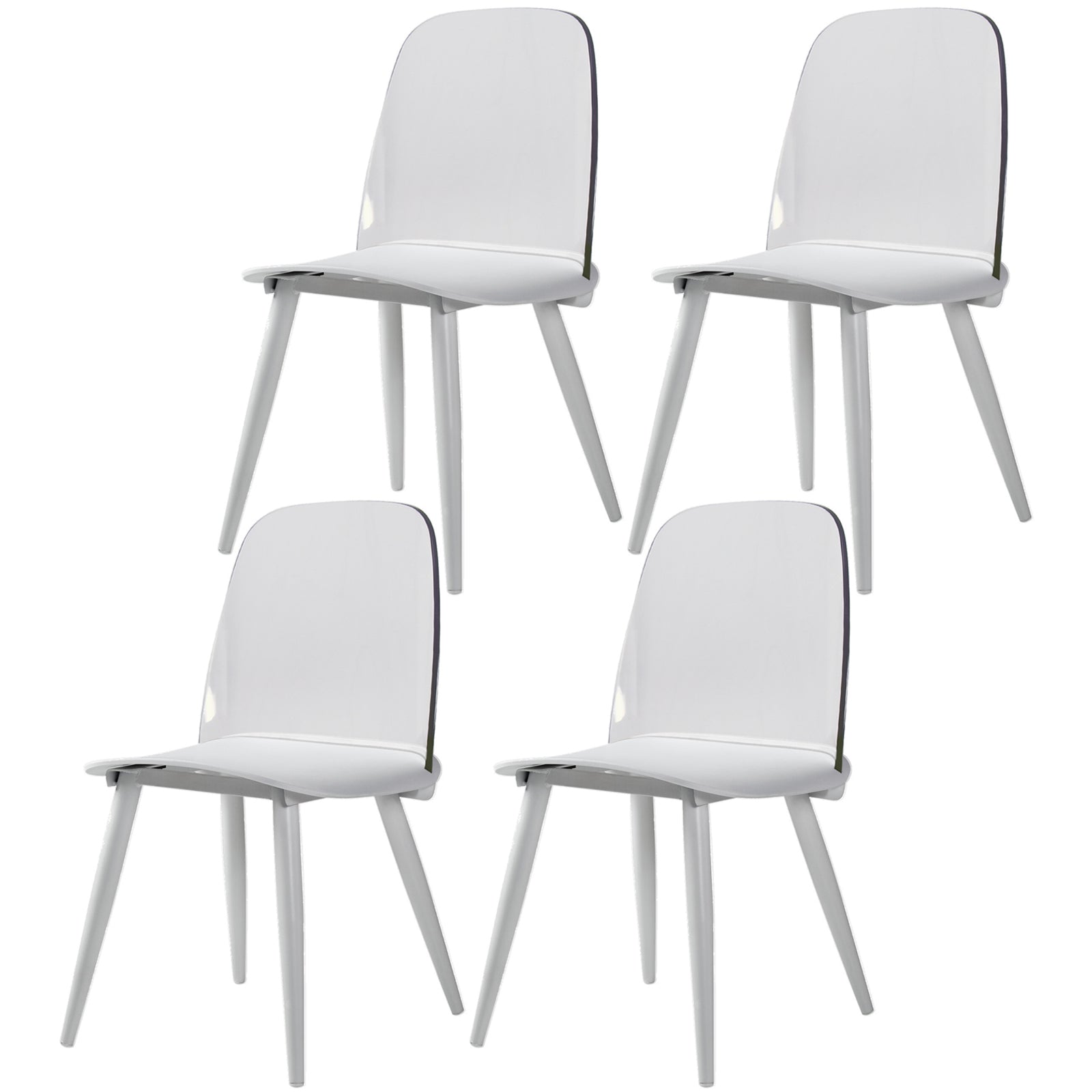 Modern Style Home Upholstered Side Chair Multicolor Side Dining Chairs White 4 Piece Set Clearhalo ' kitchen&dining_furn' 'Dining Chairs' 'Dining Tables & Seating' 'dining_chair' 'furn' 'furn_dining_chair' 'Furniture' 'furniture_dining_chair' 'Kitchen & Dining Furniture' 'kitchen' 3564399