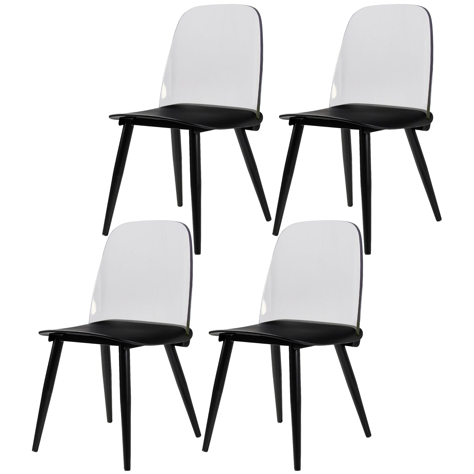 Modern Style Home Upholstered Side Chair Multicolor Side Dining Chairs Black 4 Piece Set Clearhalo ' kitchen&dining_furn' 'Dining Chairs' 'Dining Tables & Seating' 'dining_chair' 'furn' 'furn_dining_chair' 'Furniture' 'furniture_dining_chair' 'Kitchen & Dining Furniture' 'kitchen' 3564403