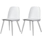 Modern Style Home Upholstered Side Chair Multicolor Side Dining Chairs Ivory 2 Piece Set Clearhalo ' kitchen&dining_furn' 'Dining Chairs' 'Dining Tables & Seating' 'dining_chair' 'furn' 'furn_dining_chair' 'Furniture' 'furniture_dining_chair' 'Kitchen & Dining Furniture' 'kitchen' 3564405