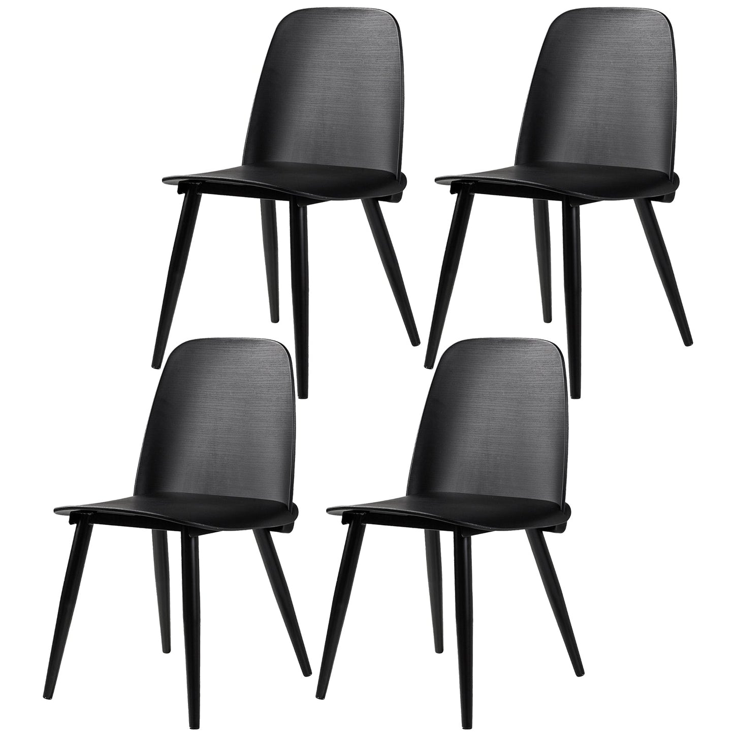 Modern Style Home Upholstered Side Chair Multicolor Side Dining Chairs Textured Black 4 Piece Set Clearhalo ' kitchen&dining_furn' 'Dining Chairs' 'Dining Tables & Seating' 'dining_chair' 'furn' 'furn_dining_chair' 'Furniture' 'furniture_dining_chair' 'Kitchen & Dining Furniture' 'kitchen' 3564409
