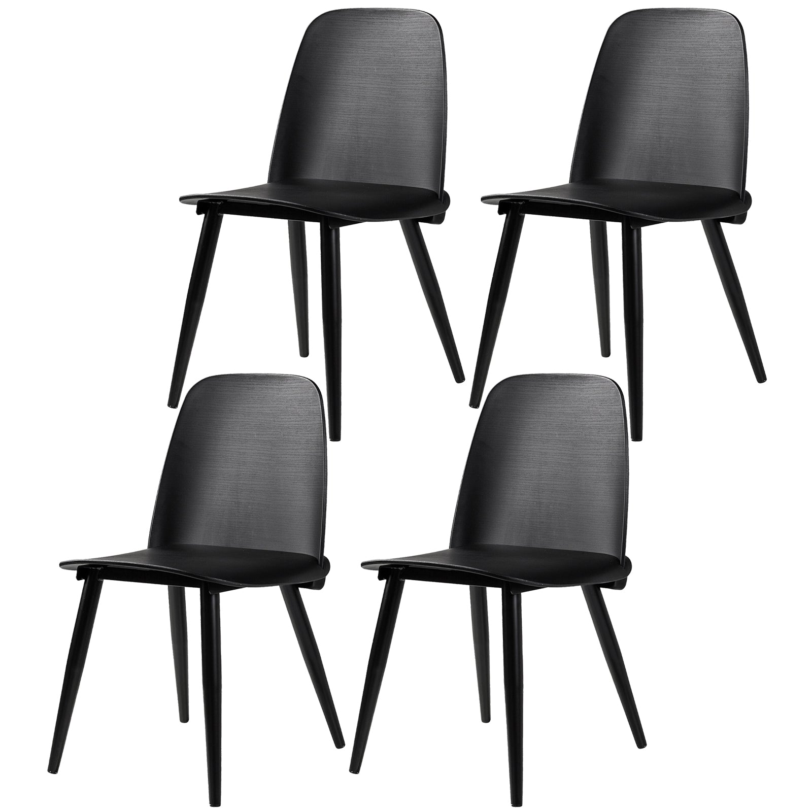 Modern Style Home Upholstered Side Chair Multicolor Side Dining Chairs Textured Black 4 Piece Set Clearhalo ' kitchen&dining_furn' 'Dining Chairs' 'Dining Tables & Seating' 'dining_chair' 'furn' 'furn_dining_chair' 'Furniture' 'furniture_dining_chair' 'Kitchen & Dining Furniture' 'kitchen' 3564409
