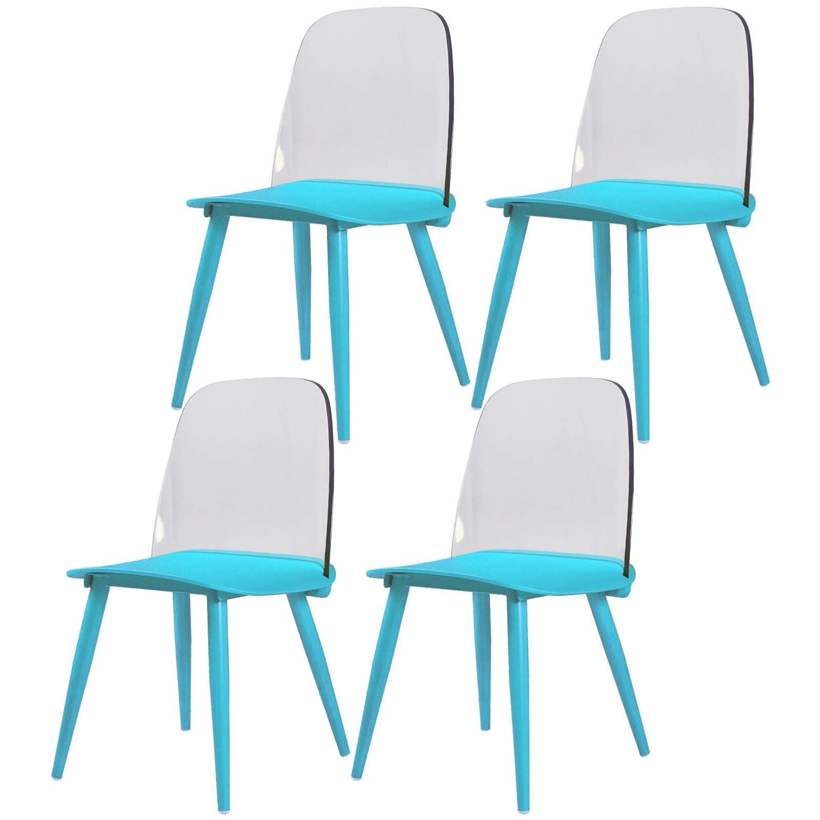 Modern Style Home Upholstered Side Chair Multicolor Side Dining Chairs Blue 4 Piece Set Clearhalo ' kitchen&dining_furn' 'Dining Chairs' 'Dining Tables & Seating' 'dining_chair' 'furn' 'furn_dining_chair' 'Furniture' 'furniture_dining_chair' 'Kitchen & Dining Furniture' 'kitchen' 3564412