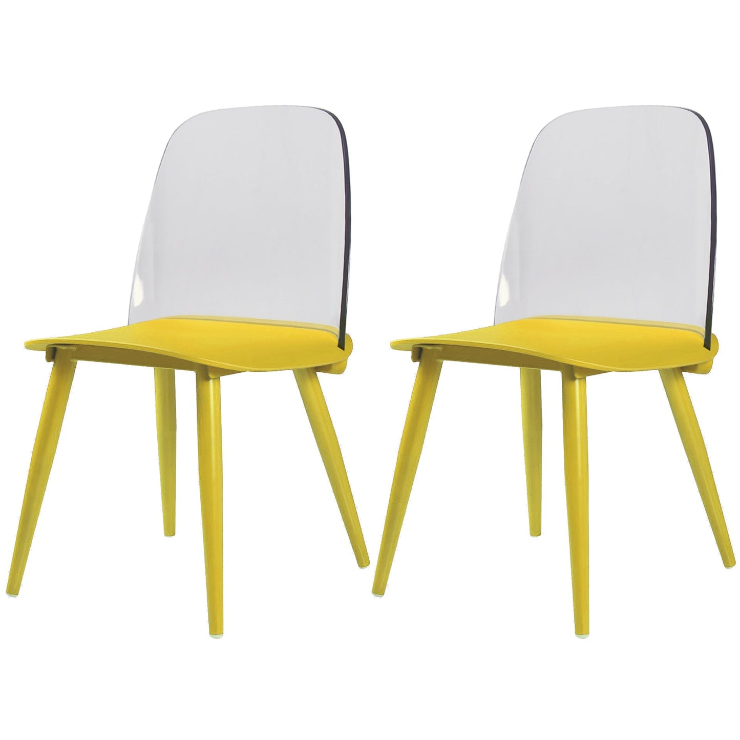 Modern Style Home Upholstered Side Chair Multicolor Side Dining Chairs Yellow 2 Piece Set Clearhalo ' kitchen&dining_furn' 'Dining Chairs' 'Dining Tables & Seating' 'dining_chair' 'furn' 'furn_dining_chair' 'Furniture' 'furniture_dining_chair' 'Kitchen & Dining Furniture' 'kitchen' 3564414