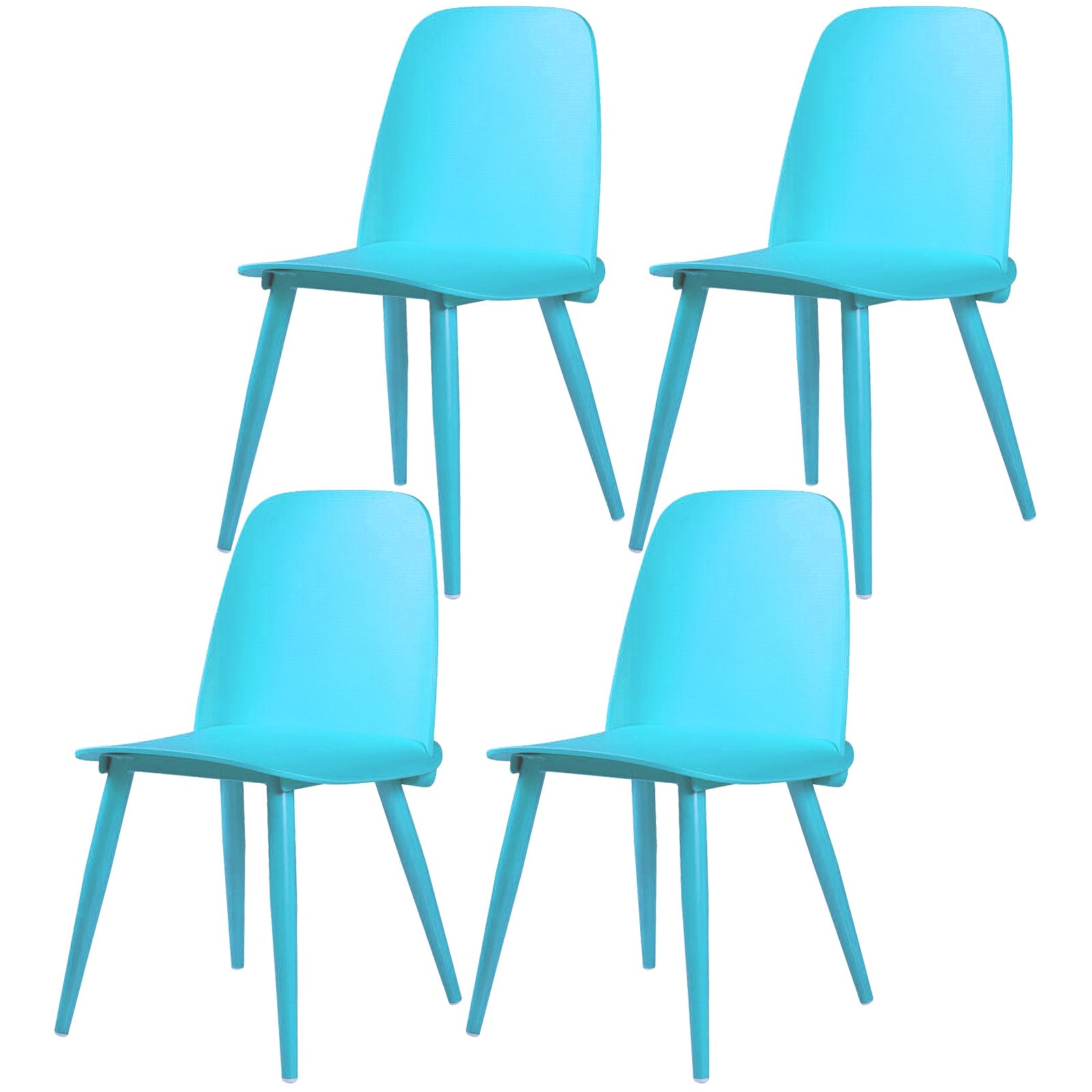 Modern Style Home Upholstered Side Chair Multicolor Side Dining Chairs Sky Blue 4 Piece Set Clearhalo ' kitchen&dining_furn' 'Dining Chairs' 'Dining Tables & Seating' 'dining_chair' 'furn' 'furn_dining_chair' 'Furniture' 'furniture_dining_chair' 'Kitchen & Dining Furniture' 'kitchen' 3564418