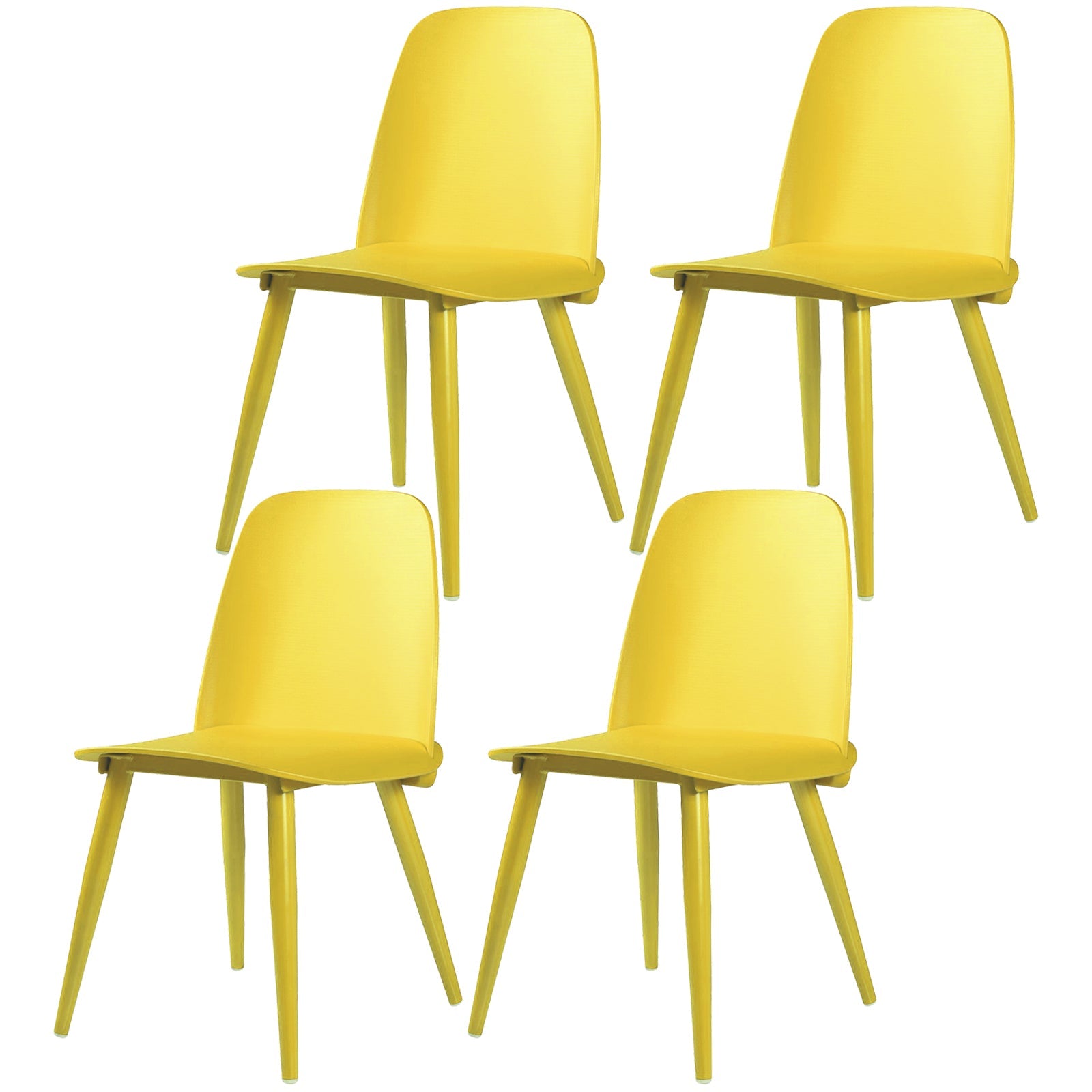 Modern Style Home Upholstered Side Chair Multicolor Side Dining Chairs Light Yellow 4 Piece Set Clearhalo ' kitchen&dining_furn' 'Dining Chairs' 'Dining Tables & Seating' 'dining_chair' 'furn' 'furn_dining_chair' 'Furniture' 'furniture_dining_chair' 'Kitchen & Dining Furniture' 'kitchen' 3564421