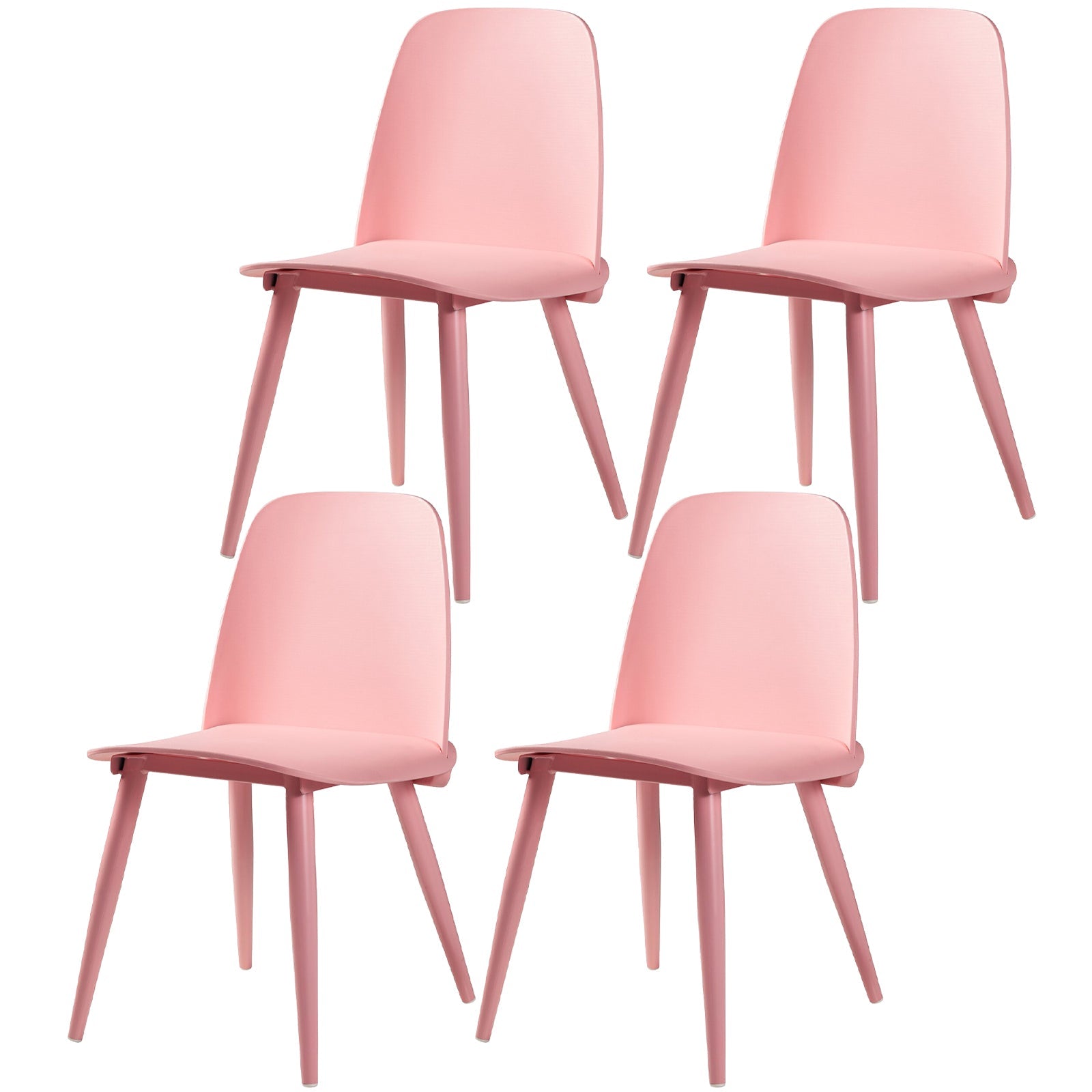 Modern Style Home Upholstered Side Chair Multicolor Side Dining Chairs Nude Pink 4 Piece Set Clearhalo ' kitchen&dining_furn' 'Dining Chairs' 'Dining Tables & Seating' 'dining_chair' 'furn' 'furn_dining_chair' 'Furniture' 'furniture_dining_chair' 'Kitchen & Dining Furniture' 'kitchen' 3564424