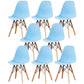 Glam Style Wooden Side Chair Matte Finish Solid Back Dining Chair for Dinning Room Sky Blue Set of 8 Clearhalo ' kitchen&dining_furn' 'Dining Chairs' 'Dining Tables & Seating' 'dining_chair' 'Furniture' 'furniture_dining_chair' 'Kitchen & Dining Furniture' 'kitchen' 3564431