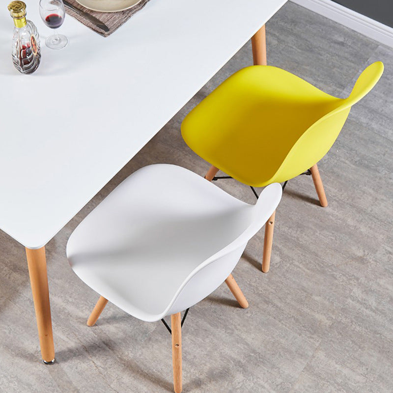 Glam Style Wooden Side Chair Matte Finish Solid Back Dining Chair for Dinning Room Clearhalo ' kitchen&dining_furn' 'Dining Chairs' 'Dining Tables & Seating' 'dining_chair' 'Furniture' 'furniture_dining_chair' 'Kitchen & Dining Furniture' 'kitchen' 3564432