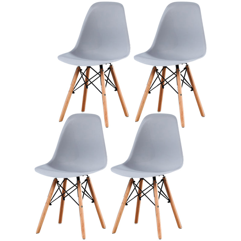 Glam Style Wooden Side Chair Matte Finish Solid Back Dining Chair for Dinning Room Grey Set of 4 Clearhalo ' kitchen&dining_furn' 'Dining Chairs' 'Dining Tables & Seating' 'dining_chair' 'Furniture' 'furniture_dining_chair' 'Kitchen & Dining Furniture' 'kitchen' 3564440