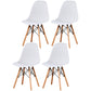 Glam Style Wooden Side Chair Matte Finish Solid Back Dining Chair for Dinning Room White Set of 4 Clearhalo ' kitchen&dining_furn' 'Dining Chairs' 'Dining Tables & Seating' 'dining_chair' 'Furniture' 'furniture_dining_chair' 'Kitchen & Dining Furniture' 'kitchen' 3564442