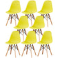 Glam Style Wooden Side Chair Matte Finish Solid Back Dining Chair for Dinning Room Yellow Set of 8 Clearhalo ' kitchen&dining_furn' 'Dining Chairs' 'Dining Tables & Seating' 'dining_chair' 'Furniture' 'furniture_dining_chair' 'Kitchen & Dining Furniture' 'kitchen' 3564447