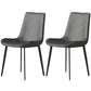 Metal Industrial Dining Room Chair Metallic Finish Parsons Dining Chair Dark Gray 2 Piece Set Clearhalo ' kitchen&dining_furn' 'Dining Chairs' 'Dining Tables & Seating' 'dining_chair' 'furn' 'furn_dining_chair' 'Furniture' 'furniture_dining_chair' 'Kitchen & Dining Furniture' 'kitchen' 3564453