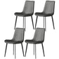 Metal Industrial Dining Room Chair Metallic Finish Parsons Dining Chair Dark Gray 4 Piece Set Clearhalo ' kitchen&dining_furn' 'Dining Chairs' 'Dining Tables & Seating' 'dining_chair' 'furn' 'furn_dining_chair' 'Furniture' 'furniture_dining_chair' 'Kitchen & Dining Furniture' 'kitchen' 3564455