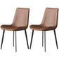 Metal Industrial Dining Room Chair Metallic Finish Parsons Dining Chair Brown 2 Piece Set Clearhalo ' kitchen&dining_furn' 'Dining Chairs' 'Dining Tables & Seating' 'dining_chair' 'furn' 'furn_dining_chair' 'Furniture' 'furniture_dining_chair' 'Kitchen & Dining Furniture' 'kitchen' 3564457