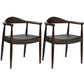 Contemporary Style Chairs Solid Wood Dining Room Open Back Dining Side Chair for Home Black 2 Piece Set Clearhalo ' kitchen&dining_furn' 'Dining Chairs' 'Dining Tables & Seating' 'dining_chair' 'furn' 'furn_dining_chair' 'Furniture' 'furniture_dining_chair' 'Kitchen & Dining Furniture' 'kitchen' 3564478