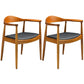 Contemporary Style Chairs Solid Wood Dining Room Open Back Dining Side Chair for Home Brown 2 Piece Set Clearhalo ' kitchen&dining_furn' 'Dining Chairs' 'Dining Tables & Seating' 'dining_chair' 'furn' 'furn_dining_chair' 'Furniture' 'furniture_dining_chair' 'Kitchen & Dining Furniture' 'kitchen' 3564492