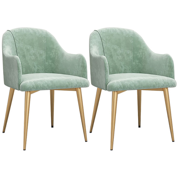 Scandinavian Style Metal Dining Chair Coffee Shop Casual Wingback Chair Turquoise 2 Piece Set Clearhalo ' kitchen&dining_furn' 'Dining Chairs' 'Dining Tables & Seating' 'dining_chair' 'furn' 'furn_dining_chair' 'Furniture' 'furniture_dining_chair' 'Kitchen & Dining Furniture' 'kitchen' 3564496