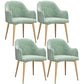 Scandinavian Style Metal Dining Chair Coffee Shop Casual Wingback Chair Turquoise 4 Piece Set Clearhalo ' kitchen&dining_furn' 'Dining Chairs' 'Dining Tables & Seating' 'dining_chair' 'furn' 'furn_dining_chair' 'Furniture' 'furniture_dining_chair' 'Kitchen & Dining Furniture' 'kitchen' 3564497