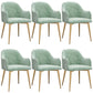 Scandinavian Style Metal Dining Chair Coffee Shop Casual Wingback Chair Turquoise 6 Piece Set Clearhalo ' kitchen&dining_furn' 'Dining Chairs' 'Dining Tables & Seating' 'dining_chair' 'furn' 'furn_dining_chair' 'Furniture' 'furniture_dining_chair' 'Kitchen & Dining Furniture' 'kitchen' 3564499