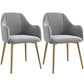 Scandinavian Style Metal Dining Chair Coffee Shop Casual Wingback Chair Grey 2 Piece Set Clearhalo ' kitchen&dining_furn' 'Dining Chairs' 'Dining Tables & Seating' 'dining_chair' 'furn' 'furn_dining_chair' 'Furniture' 'furniture_dining_chair' 'Kitchen & Dining Furniture' 'kitchen' 3564501