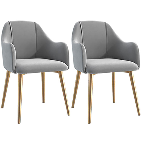 Scandinavian Style Metal Dining Chair Coffee Shop Casual Wingback Chair Grey 2 Piece Set Clearhalo ' kitchen&dining_furn' 'Dining Chairs' 'Dining Tables & Seating' 'dining_chair' 'furn' 'furn_dining_chair' 'Furniture' 'furniture_dining_chair' 'Kitchen & Dining Furniture' 'kitchen' 3564501