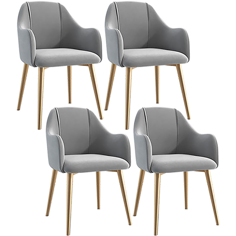 Scandinavian Style Metal Dining Chair Coffee Shop Casual Wingback Chair Grey 4 Piece Set Clearhalo ' kitchen&dining_furn' 'Dining Chairs' 'Dining Tables & Seating' 'dining_chair' 'furn' 'furn_dining_chair' 'Furniture' 'furniture_dining_chair' 'Kitchen & Dining Furniture' 'kitchen' 3564503
