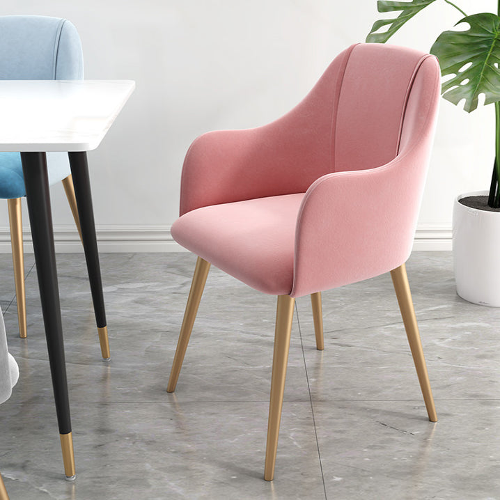 Scandinavian Style Metal Dining Chair Coffee Shop Casual Wingback Chair Clearhalo ' kitchen&dining_furn' 'Dining Chairs' 'Dining Tables & Seating' 'dining_chair' 'furn' 'furn_dining_chair' 'Furniture' 'furniture_dining_chair' 'Kitchen & Dining Furniture' 'kitchen' 3564516