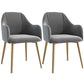 Scandinavian Style Metal Dining Chair Coffee Shop Casual Wingback Chair Dark Gray 2 Piece Set Clearhalo ' kitchen&dining_furn' 'Dining Chairs' 'Dining Tables & Seating' 'dining_chair' 'furn' 'furn_dining_chair' 'Furniture' 'furniture_dining_chair' 'Kitchen & Dining Furniture' 'kitchen' 3564519