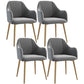 Scandinavian Style Metal Dining Chair Coffee Shop Casual Wingback Chair Dark Gray 4 Piece Set Clearhalo ' kitchen&dining_furn' 'Dining Chairs' 'Dining Tables & Seating' 'dining_chair' 'furn' 'furn_dining_chair' 'Furniture' 'furniture_dining_chair' 'Kitchen & Dining Furniture' 'kitchen' 3564521