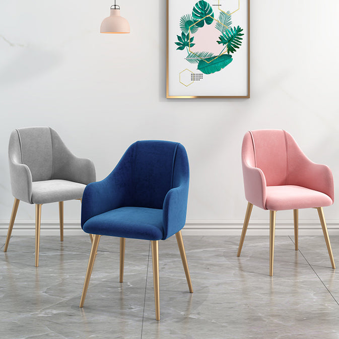 Scandinavian Style Metal Dining Chair Coffee Shop Casual Wingback Chair Clearhalo ' kitchen&dining_furn' 'Dining Chairs' 'Dining Tables & Seating' 'dining_chair' 'furn' 'furn_dining_chair' 'Furniture' 'furniture_dining_chair' 'Kitchen & Dining Furniture' 'kitchen' 3564522