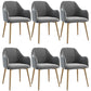 Scandinavian Style Metal Dining Chair Coffee Shop Casual Wingback Chair Dark Gray 6 Piece Set Clearhalo ' kitchen&dining_furn' 'Dining Chairs' 'Dining Tables & Seating' 'dining_chair' 'furn' 'furn_dining_chair' 'Furniture' 'furniture_dining_chair' 'Kitchen & Dining Furniture' 'kitchen' 3564523