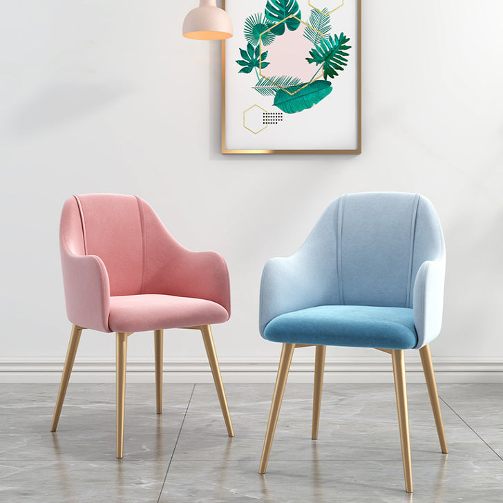 Scandinavian Style Metal Dining Chair Coffee Shop Casual Wingback Chair Clearhalo ' kitchen&dining_furn' 'Dining Chairs' 'Dining Tables & Seating' 'dining_chair' 'furn' 'furn_dining_chair' 'Furniture' 'furniture_dining_chair' 'Kitchen & Dining Furniture' 'kitchen' 3564524