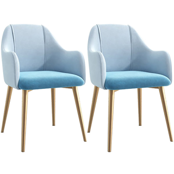 Scandinavian Style Metal Dining Chair Coffee Shop Casual Wingback Chair Sky Blue 2 Piece Set Clearhalo ' kitchen&dining_furn' 'Dining Chairs' 'Dining Tables & Seating' 'dining_chair' 'furn' 'furn_dining_chair' 'Furniture' 'furniture_dining_chair' 'Kitchen & Dining Furniture' 'kitchen' 3564525