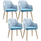 Scandinavian Style Metal Dining Chair Coffee Shop Casual Wingback Chair Sky Blue 4 Piece Set Clearhalo ' kitchen&dining_furn' 'Dining Chairs' 'Dining Tables & Seating' 'dining_chair' 'furn' 'furn_dining_chair' 'Furniture' 'furniture_dining_chair' 'Kitchen & Dining Furniture' 'kitchen' 3564526