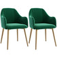 Scandinavian Style Metal Dining Chair Coffee Shop Casual Wingback Chair Blackish Green 2 Piece Set Clearhalo ' kitchen&dining_furn' 'Dining Chairs' 'Dining Tables & Seating' 'dining_chair' 'furn' 'furn_dining_chair' 'Furniture' 'furniture_dining_chair' 'Kitchen & Dining Furniture' 'kitchen' 3564528