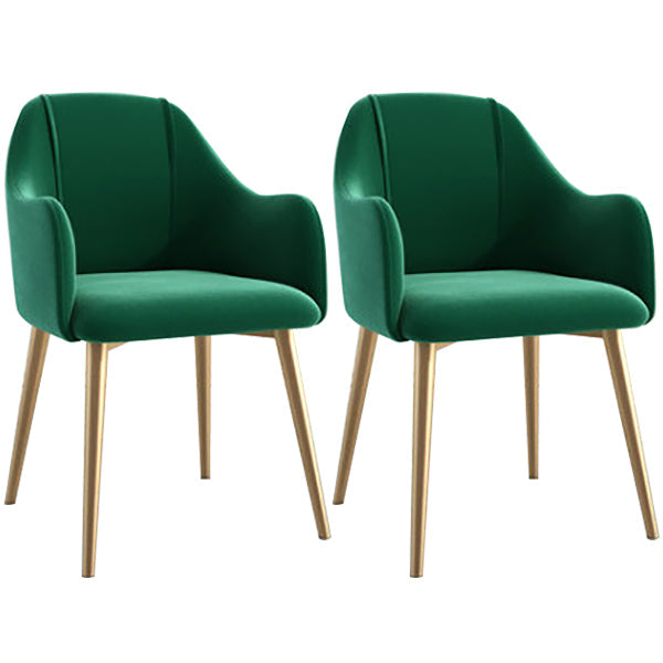 Scandinavian Style Metal Dining Chair Coffee Shop Casual Wingback Chair Blackish Green 2 Piece Set Clearhalo ' kitchen&dining_furn' 'Dining Chairs' 'Dining Tables & Seating' 'dining_chair' 'furn' 'furn_dining_chair' 'Furniture' 'furniture_dining_chair' 'Kitchen & Dining Furniture' 'kitchen' 3564528