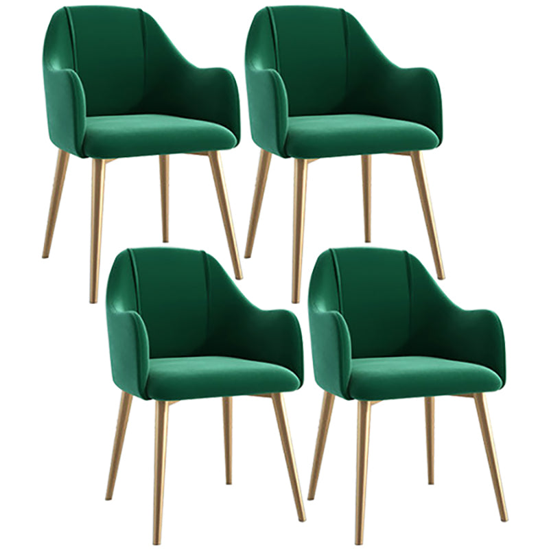 Scandinavian Style Metal Dining Chair Coffee Shop Casual Wingback Chair Blackish Green 4 Piece Set Clearhalo ' kitchen&dining_furn' 'Dining Chairs' 'Dining Tables & Seating' 'dining_chair' 'furn' 'furn_dining_chair' 'Furniture' 'furniture_dining_chair' 'Kitchen & Dining Furniture' 'kitchen' 3564529