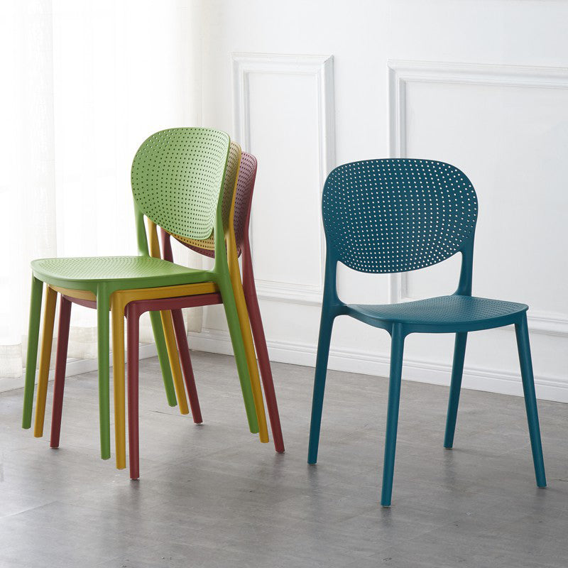 Glam Style Plastic Side Chair Matte Finish Open Back Dining Chair for Dinning Room Clearhalo ' kitchen&dining_furn' 'Dining Chairs' 'Dining Tables & Seating' 'dining_chair' 'furn' 'furn_dining_chair' 'Furniture' 'furniture_dining_chair' 'Kitchen & Dining Furniture' 'kitchen' 3564531