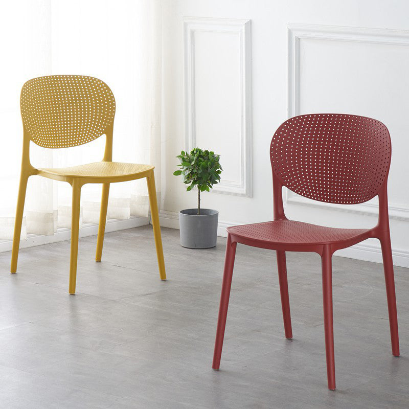 Glam Style Plastic Side Chair Matte Finish Open Back Dining Chair for Dinning Room Clearhalo ' kitchen&dining_furn' 'Dining Chairs' 'Dining Tables & Seating' 'dining_chair' 'furn' 'furn_dining_chair' 'Furniture' 'furniture_dining_chair' 'Kitchen & Dining Furniture' 'kitchen' 3564535