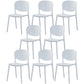 Glam Style Plastic Side Chair Matte Finish Open Back Dining Chair for Dinning Room White 8 Piece Set Clearhalo ' kitchen&dining_furn' 'Dining Chairs' 'Dining Tables & Seating' 'dining_chair' 'furn' 'furn_dining_chair' 'Furniture' 'furniture_dining_chair' 'Kitchen & Dining Furniture' 'kitchen' 3564537