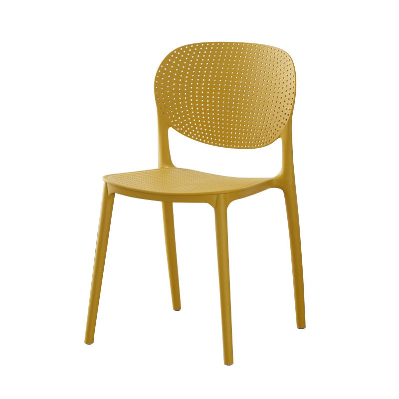 Glam Style Plastic Side Chair Matte Finish Open Back Dining Chair for Dinning Room Clearhalo ' kitchen&dining_furn' 'Dining Chairs' 'Dining Tables & Seating' 'dining_chair' 'furn' 'furn_dining_chair' 'Furniture' 'furniture_dining_chair' 'Kitchen & Dining Furniture' 'kitchen' 3564540