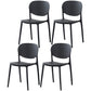 Glam Style Plastic Side Chair Matte Finish Open Back Dining Chair for Dinning Room Black 4 Piece Set Clearhalo ' kitchen&dining_furn' 'Dining Chairs' 'Dining Tables & Seating' 'dining_chair' 'furn' 'furn_dining_chair' 'Furniture' 'furniture_dining_chair' 'Kitchen & Dining Furniture' 'kitchen' 3564544