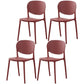 Glam Style Plastic Side Chair Matte Finish Open Back Dining Chair for Dinning Room Red 4 Piece Set Clearhalo ' kitchen&dining_furn' 'Dining Chairs' 'Dining Tables & Seating' 'dining_chair' 'furn' 'furn_dining_chair' 'Furniture' 'furniture_dining_chair' 'Kitchen & Dining Furniture' 'kitchen' 3564551