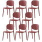 Glam Style Plastic Side Chair Matte Finish Open Back Dining Chair for Dinning Room Red 8 Piece Set Clearhalo ' kitchen&dining_furn' 'Dining Chairs' 'Dining Tables & Seating' 'dining_chair' 'furn' 'furn_dining_chair' 'Furniture' 'furniture_dining_chair' 'Kitchen & Dining Furniture' 'kitchen' 3564552
